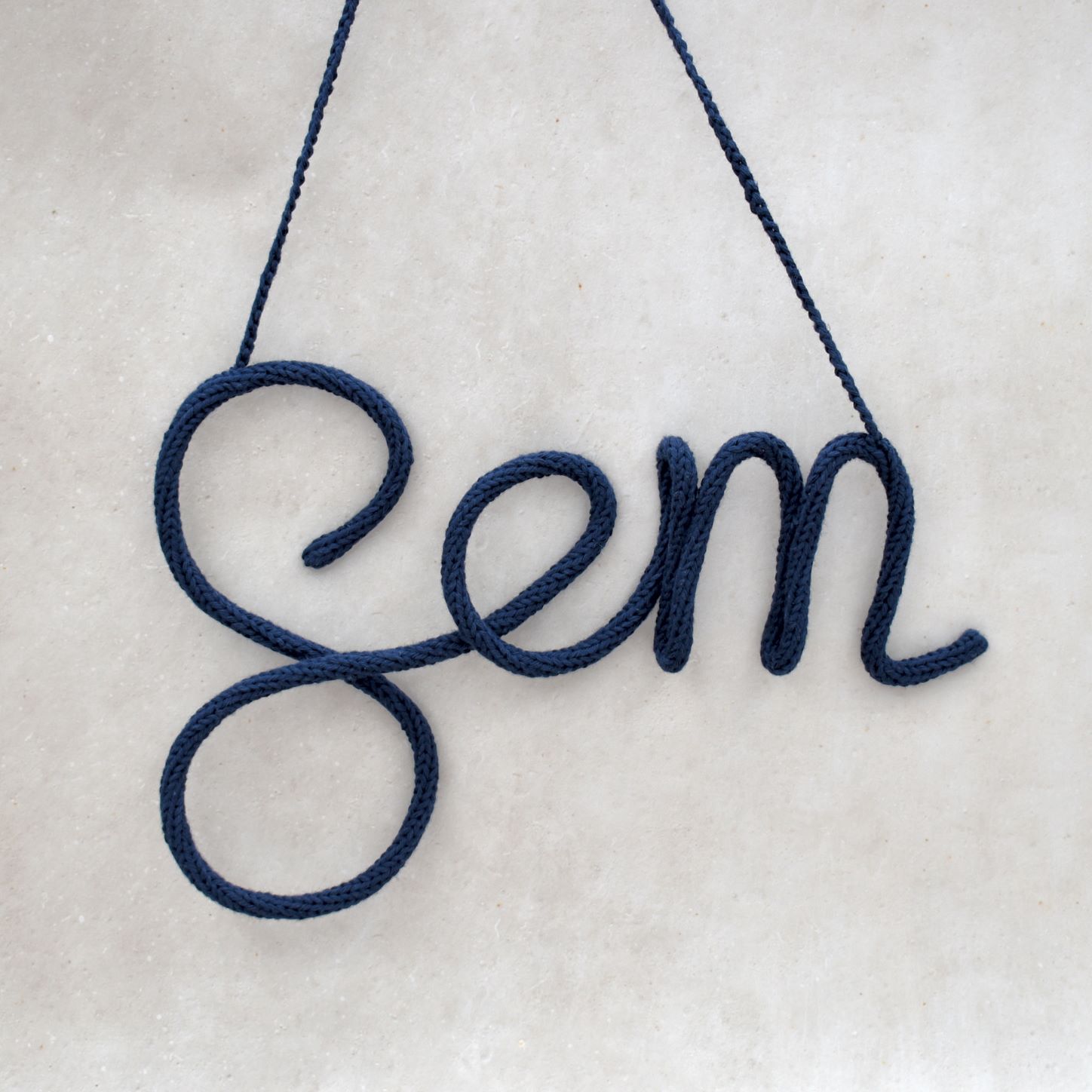 Punniknaam is een naamhanger voor op de kinderkamer handgemaakt door Iris van Studio Bambacht