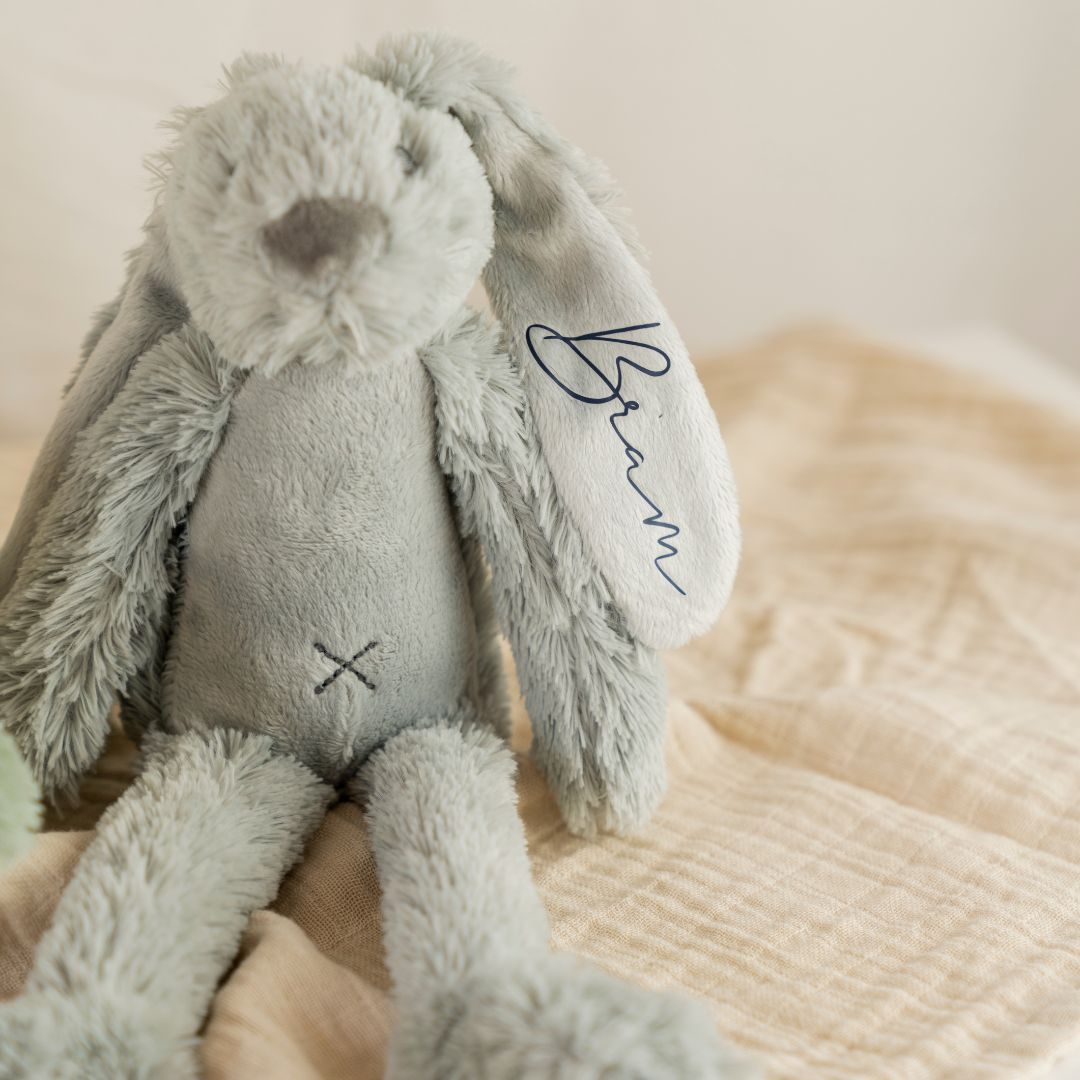 Happy Horse knuffel rabbit richie met naam grijs