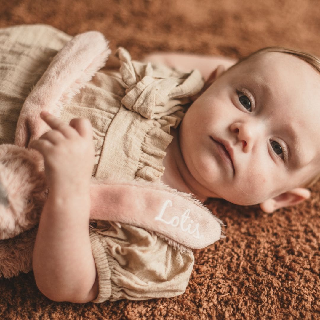 Happy Horse knuffel 28cm oud roze met naam