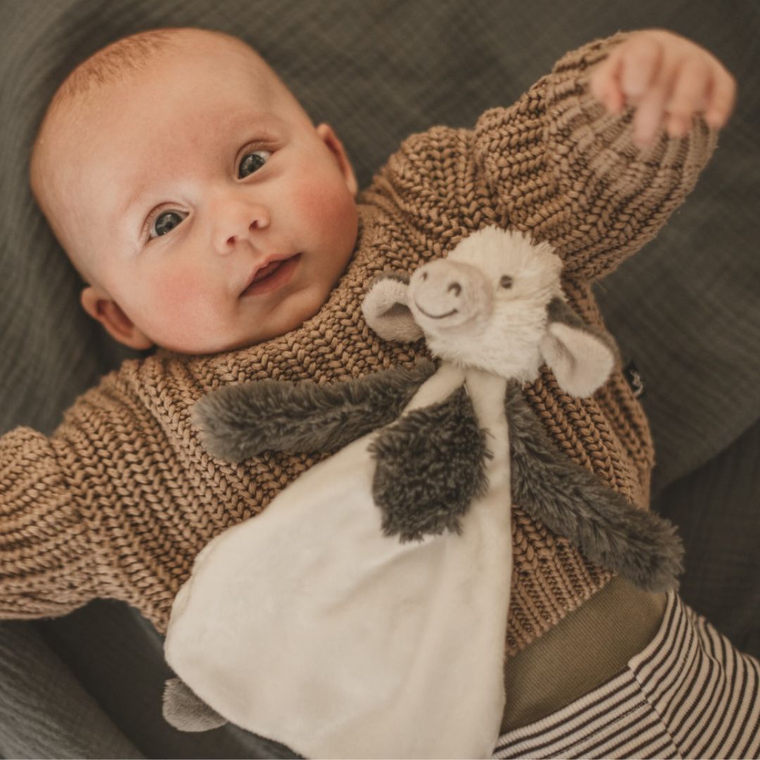 Happy Horse knuffeldoekje koe cow Casper - zwart-wit