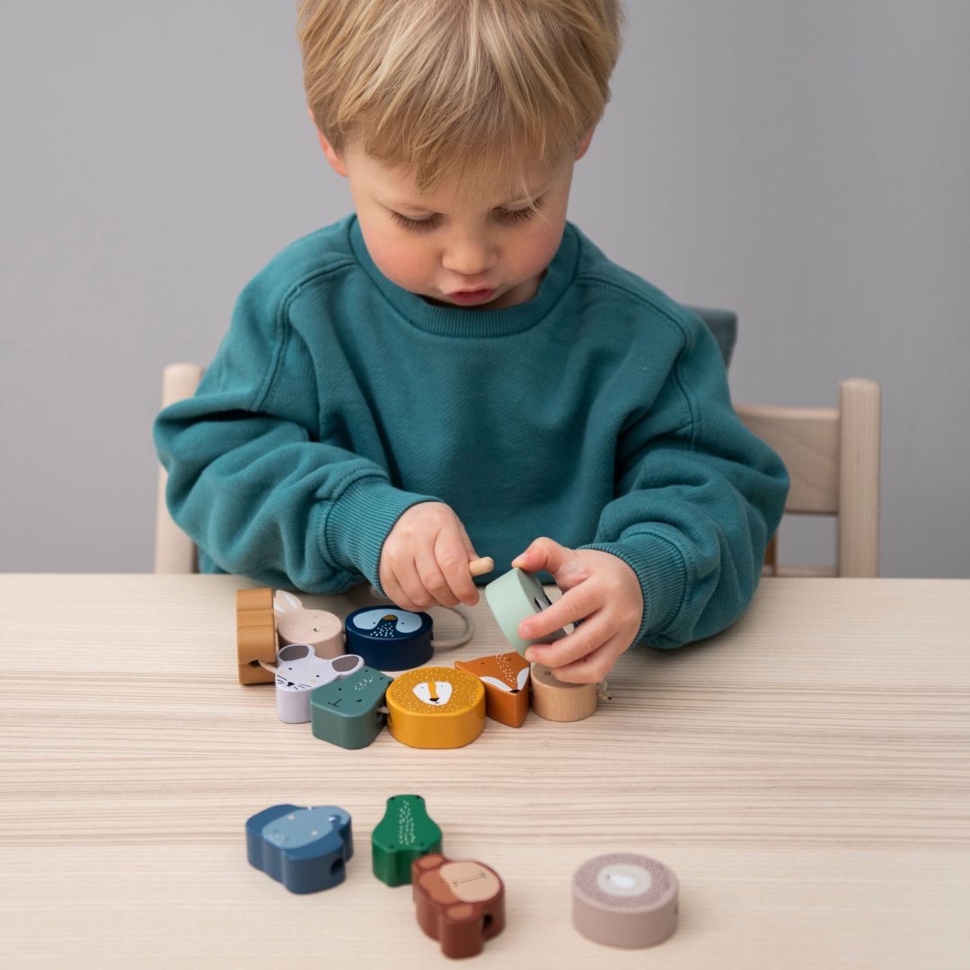 Houten rijgkralen dieren Trixie Baby