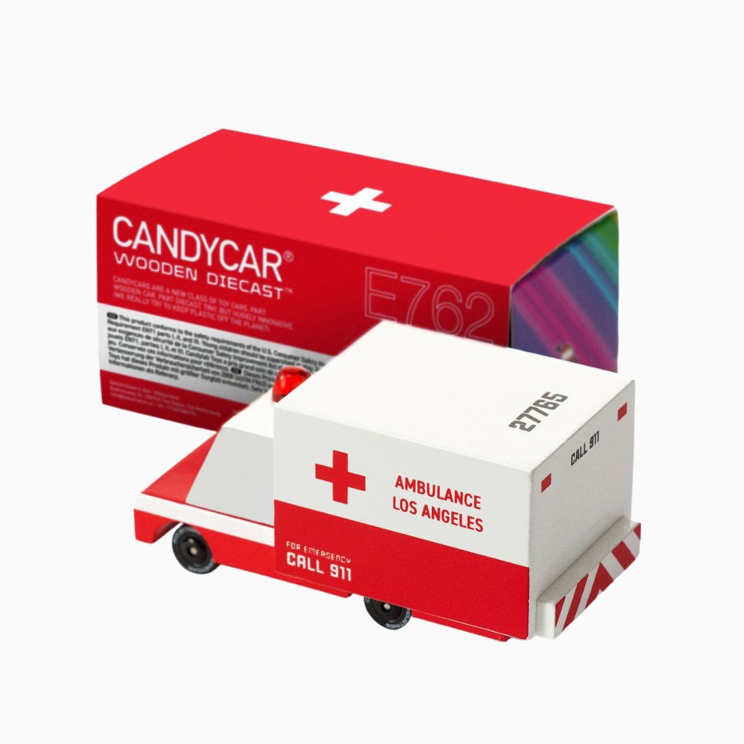 Candylab houten speelgoed auto ambulance