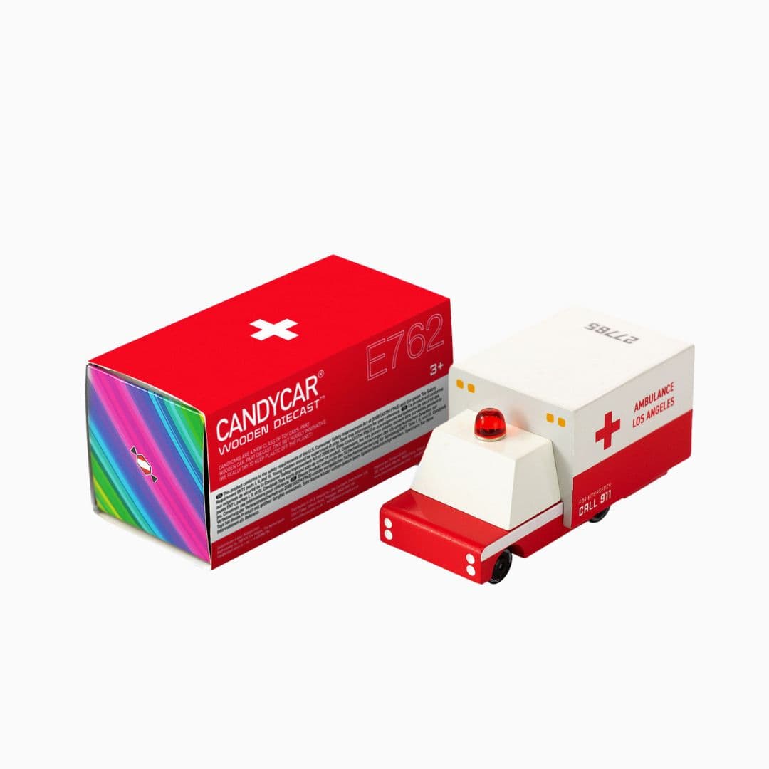 Candylab houten speelgoed auto ambulance