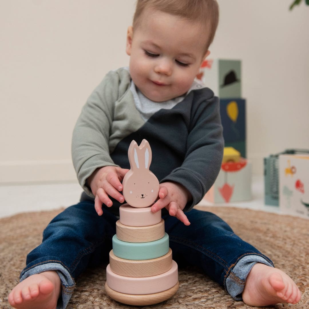 Houten stapeltoren Mrs. Rabbit Trixie Baby