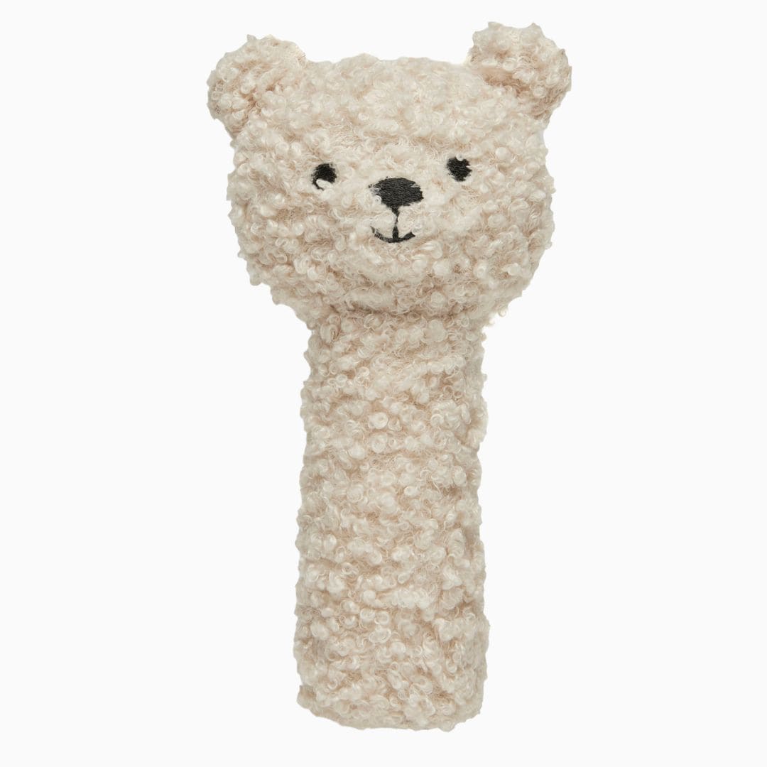 Jollein rammelaar met teddy beer in de kleur naturel off white