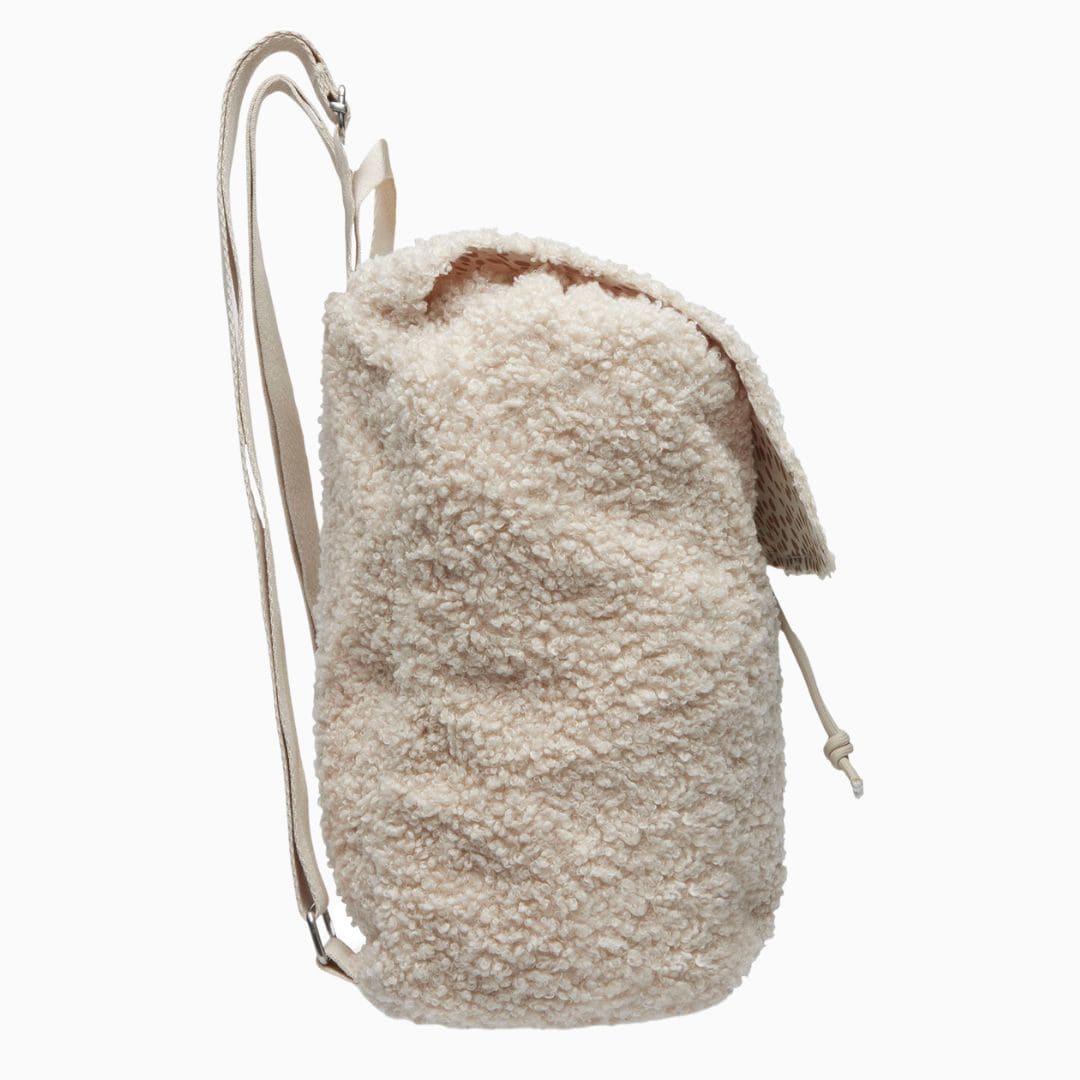 Jollein kinderrugtas teddy boucle naturel wit
