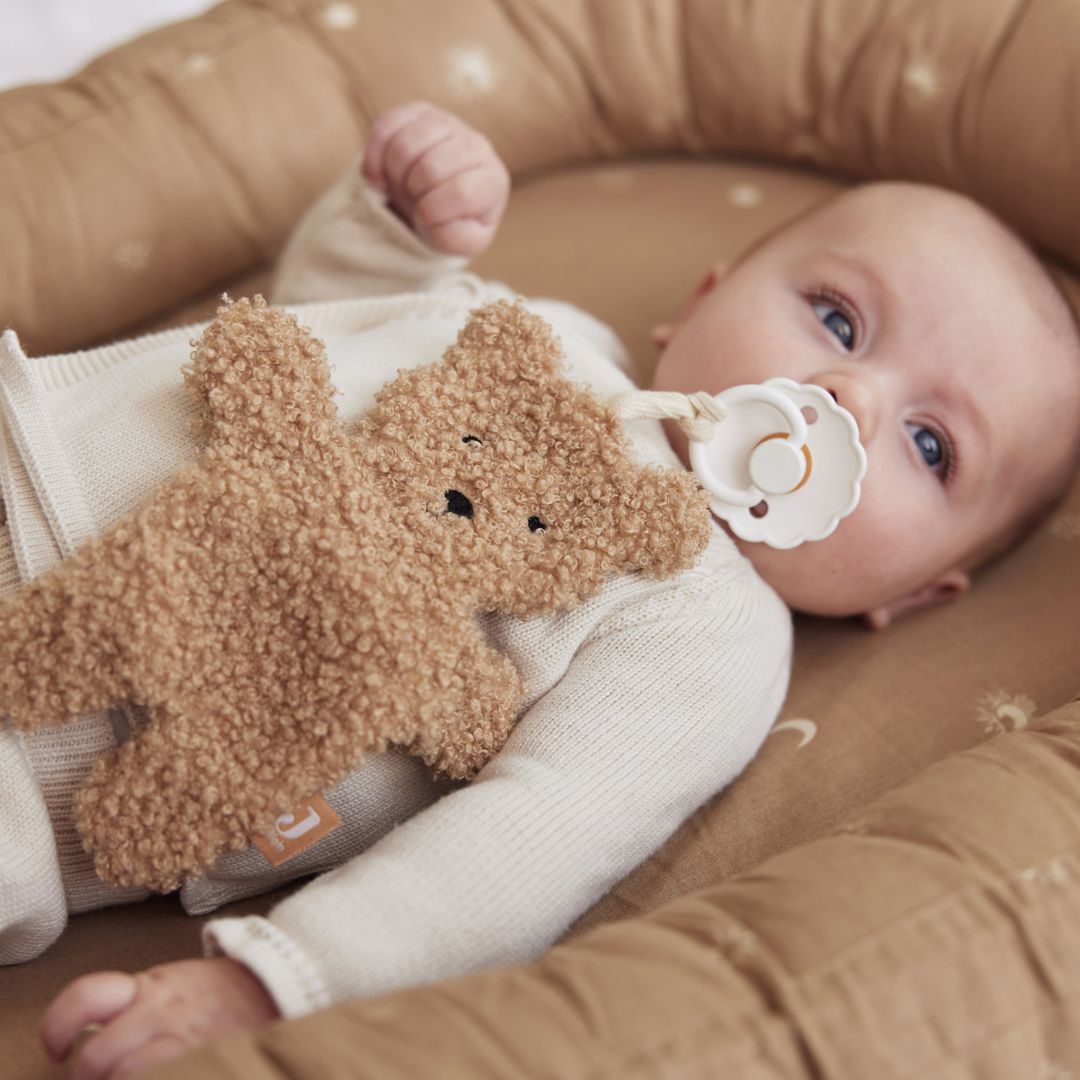 Jollein speendoekje teddy beer biscuit bruin