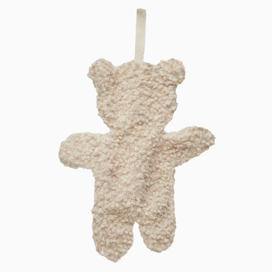 Jollein speendoekje teddy beer van boucle stof in naturel wit