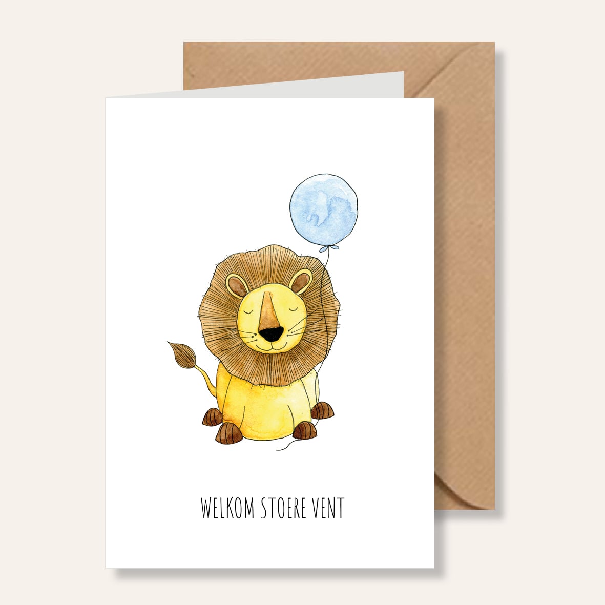 Kaart welkom stoere vent