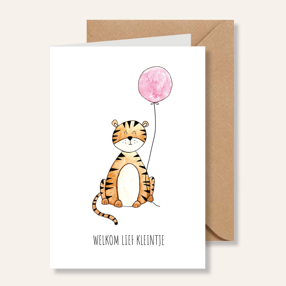 Kaart welkom lief kleintje