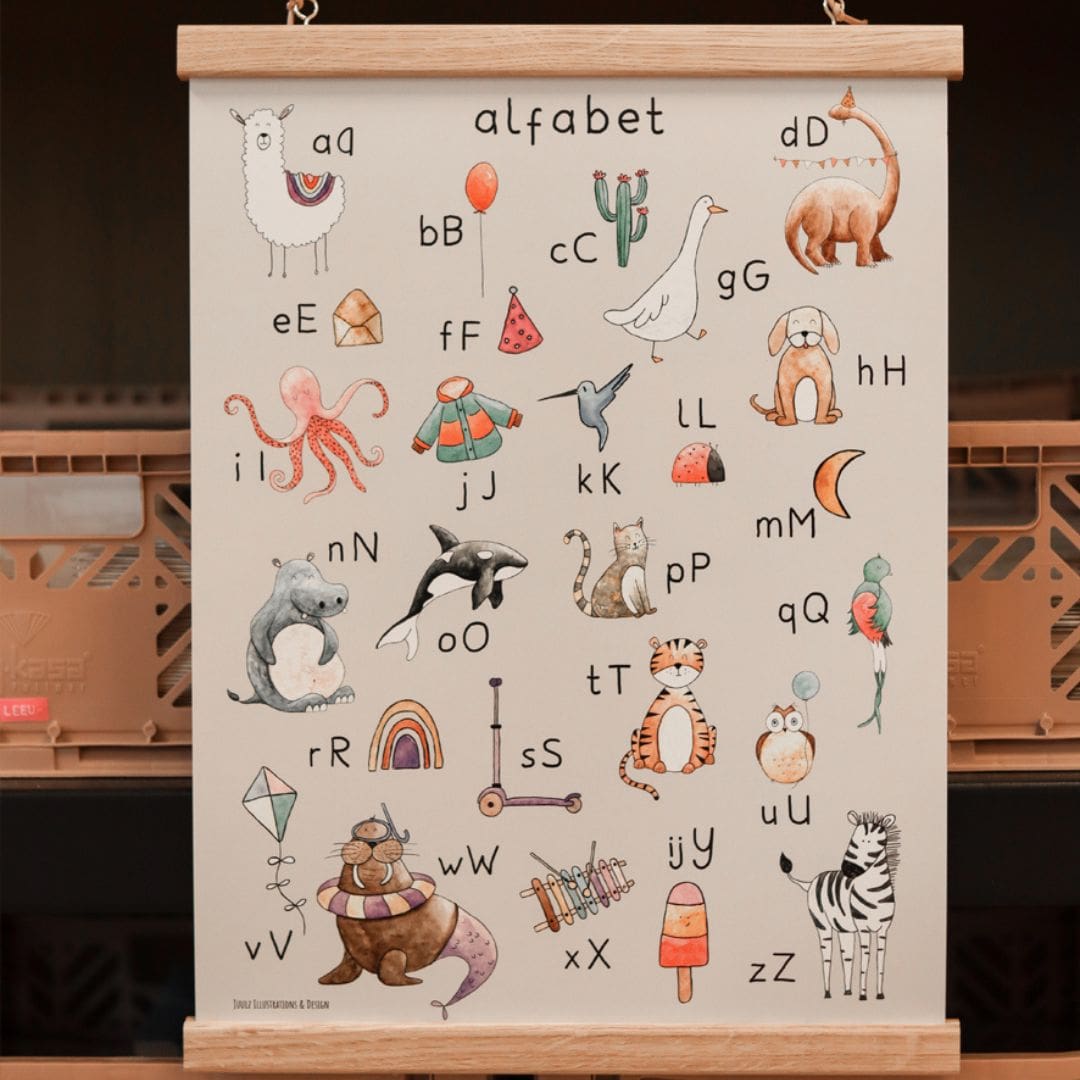 Poster alfabet ABC schooleditie Juulz Illustrations & Design