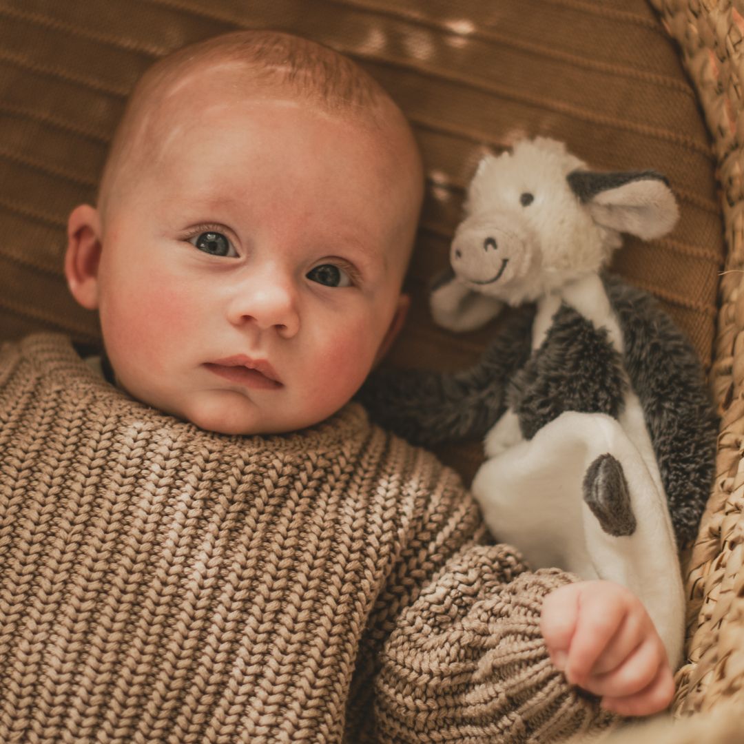 Happy Horse knuffeldoekje cow Casper - zwart-wit