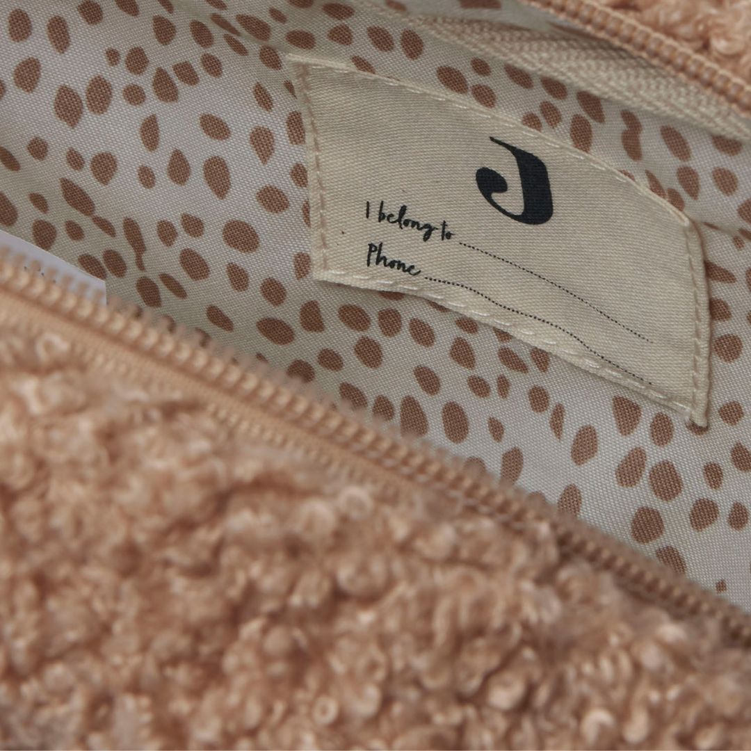 Jollein etui van teddy boucle stof in de kleur bruin