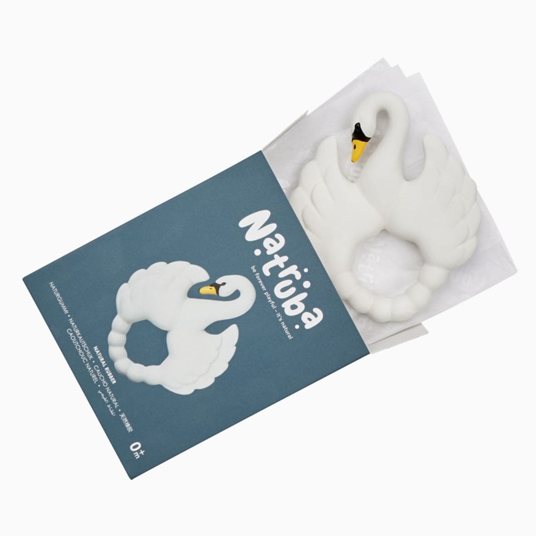 Natruba bijtring zwaan van 100% natuurlijk rubber