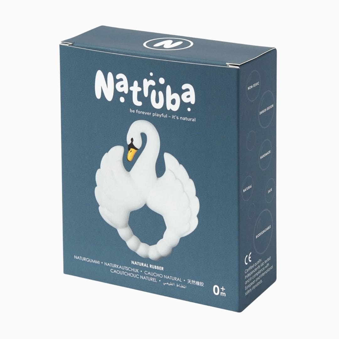 Natruba bijtring zwaan van 100% natuurlijk rubber