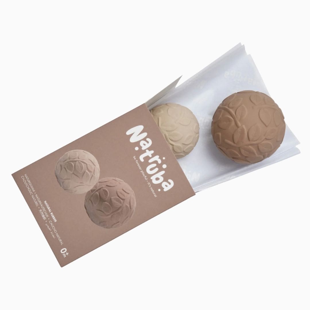 Natruba babyspeelgoed sensorische speelballen in de bruine kleur Earth
