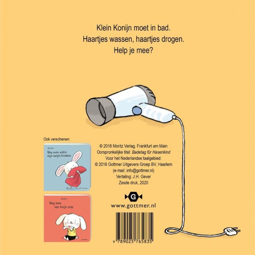 kartonboek nog even mijn haartjes wassen van Jörg Mühle