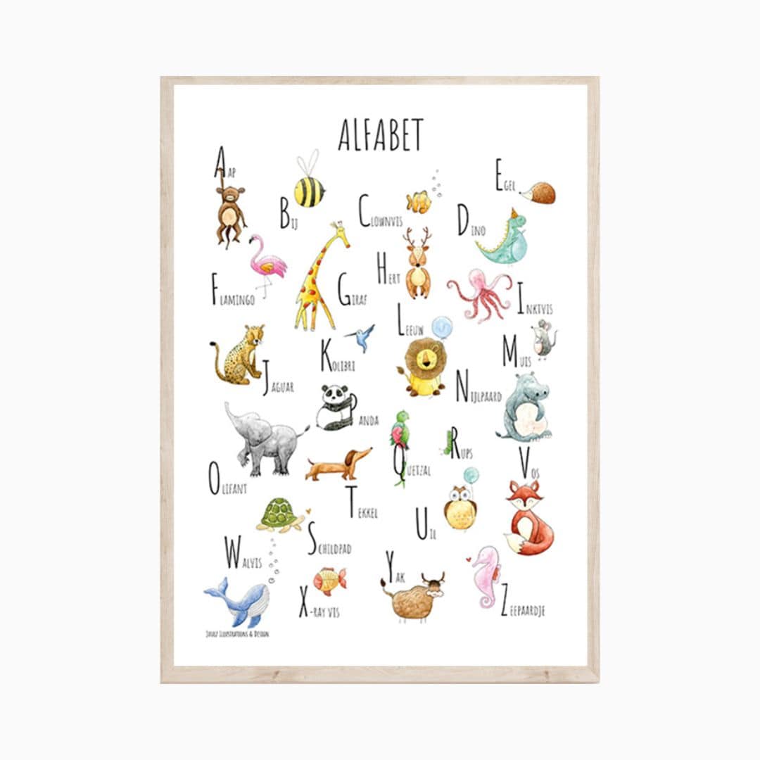 Kinderposter alfabet van Juulz Illustrations Design