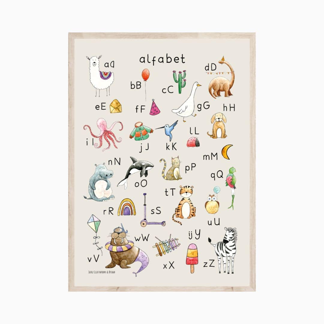 Poster alfabet ABC schooleditie Juulz Illustrations & Design