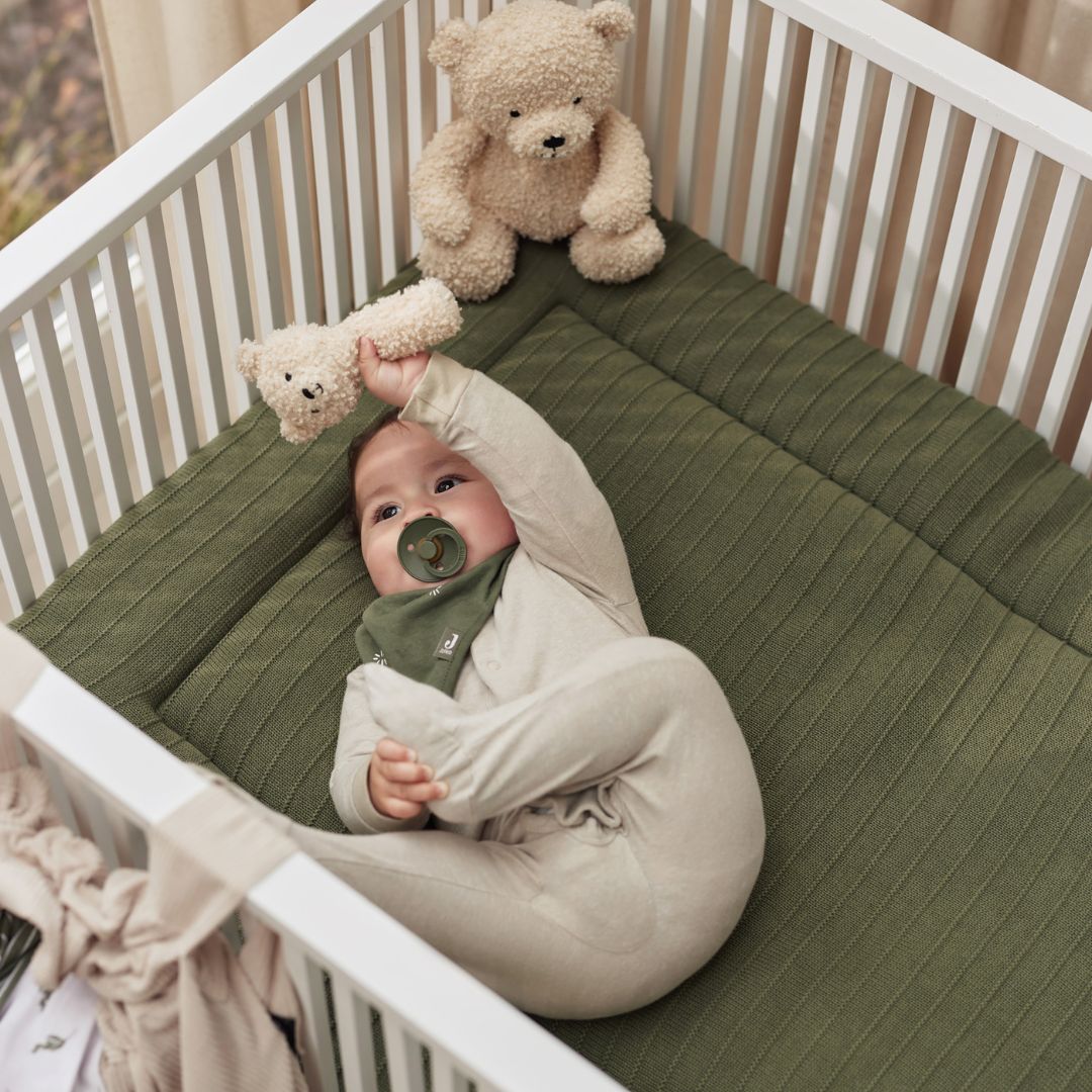 Jollein rammelaar met teddy beer in de kleur naturel off white