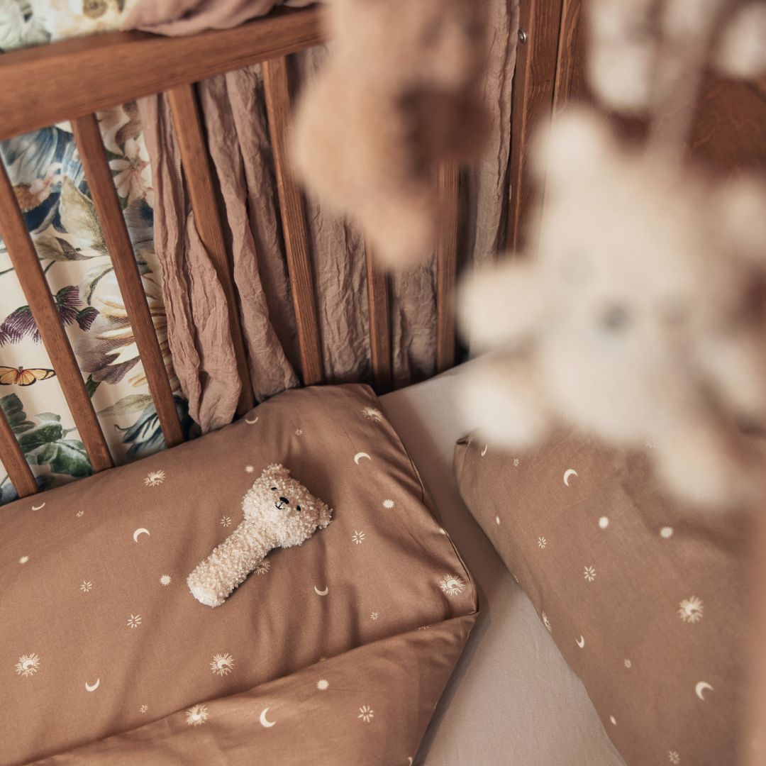 Jollein rammelaar met teddy beer in de kleur naturel off white