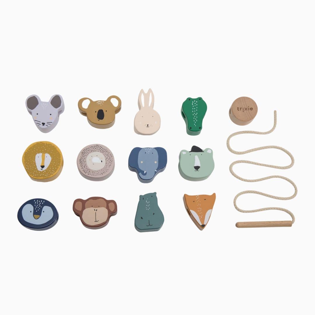 Houten rijgkralen dieren Trixie Baby