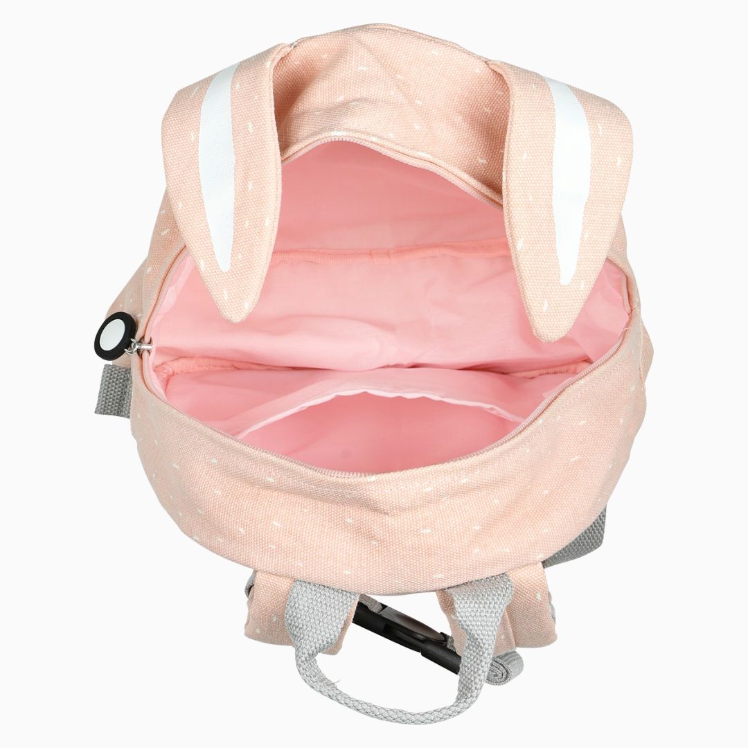 Trixie Baby kinderrugtas Mrs. Rabbit konijn met naam licht roze