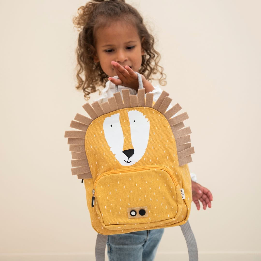 Rugzak Trixie Mr. LionRugtas voor kinderen met leeuw van Trixie Baby