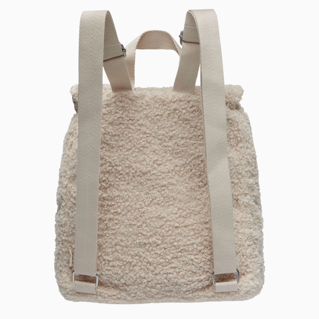 Jollein kinderrugtas teddy boucle naturel wit