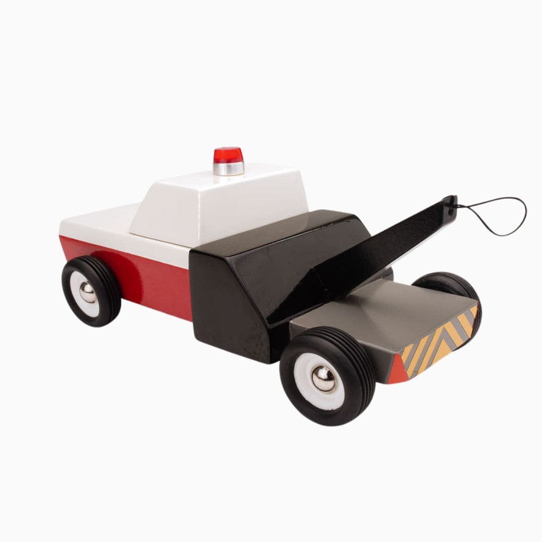 Candylab Toys houten speelgoed auto Americana towie sleepwagen van massief beukenhout