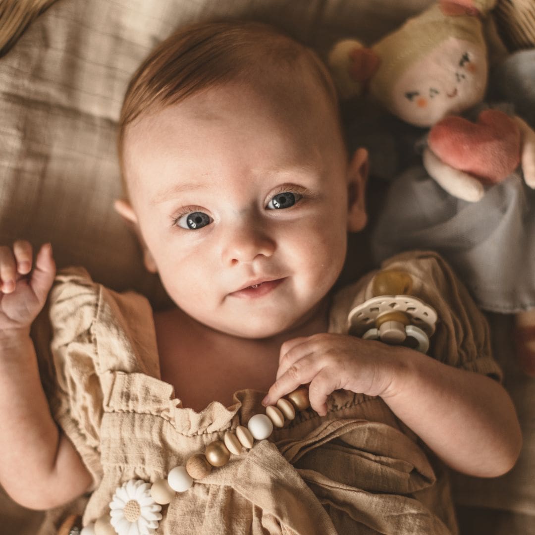 Speenkoord volgens NEN-12586 Daisy wit Studio Bambacht