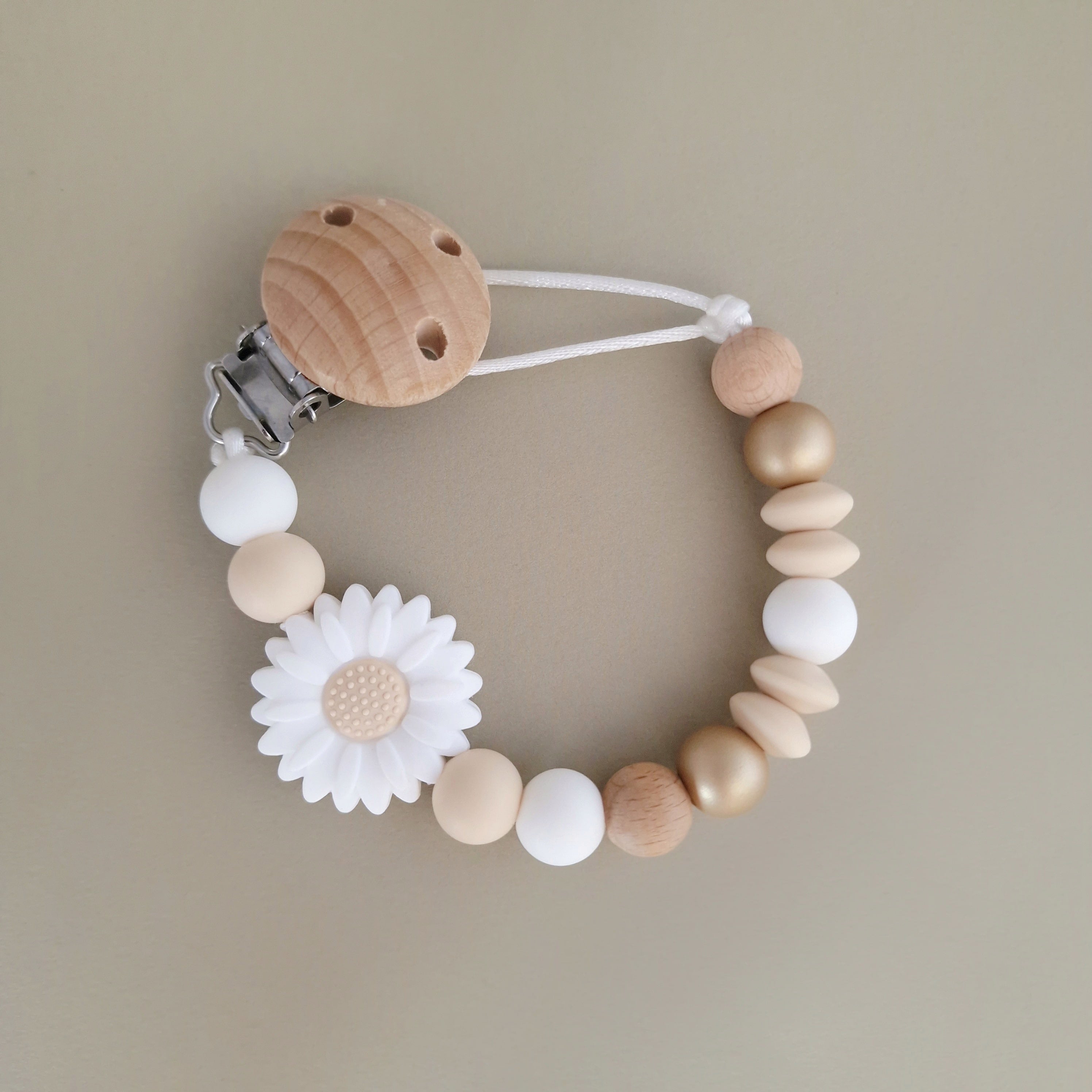 Speenkoord volgens NEN-12586 Daisy wit Studio Bambacht