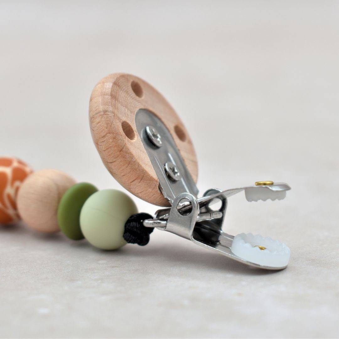 Speenkoord met naam giraf groen Studio Bambacht