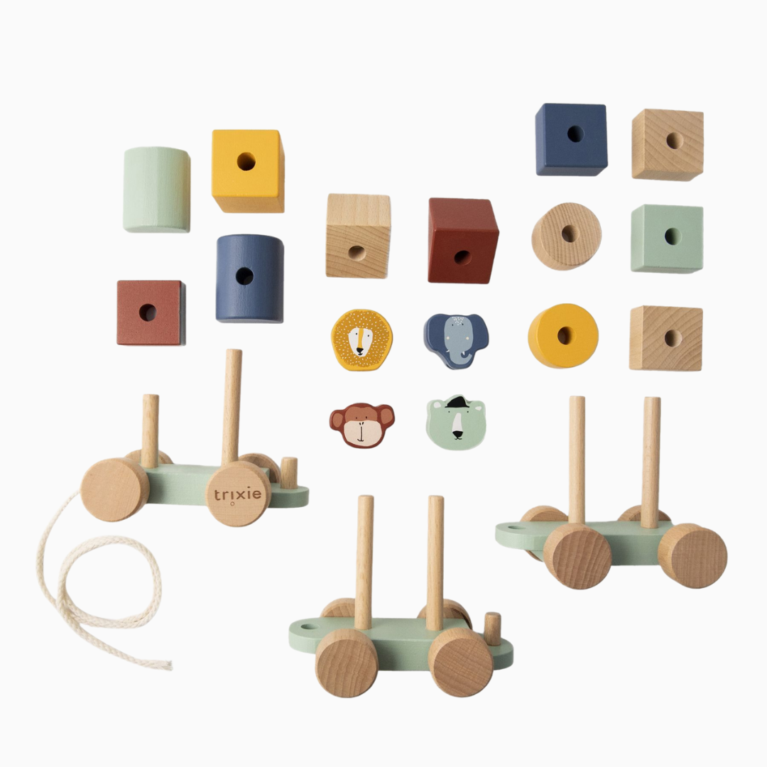 Trixie houten dierentrein inhoud