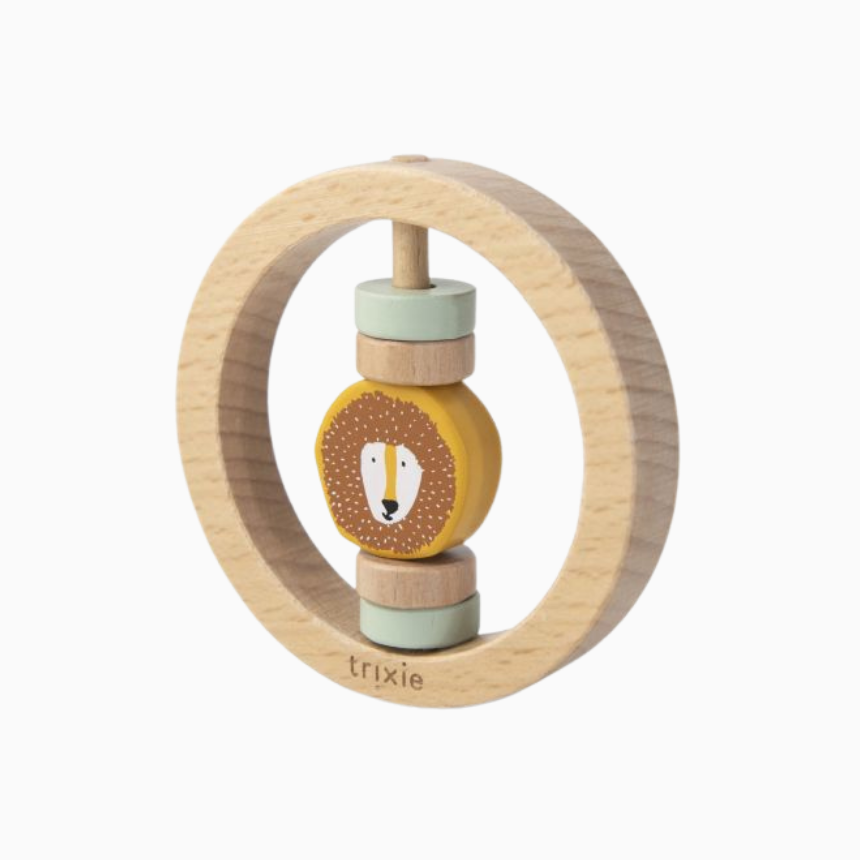 Trixie houten ronde rammelaar mr. lion