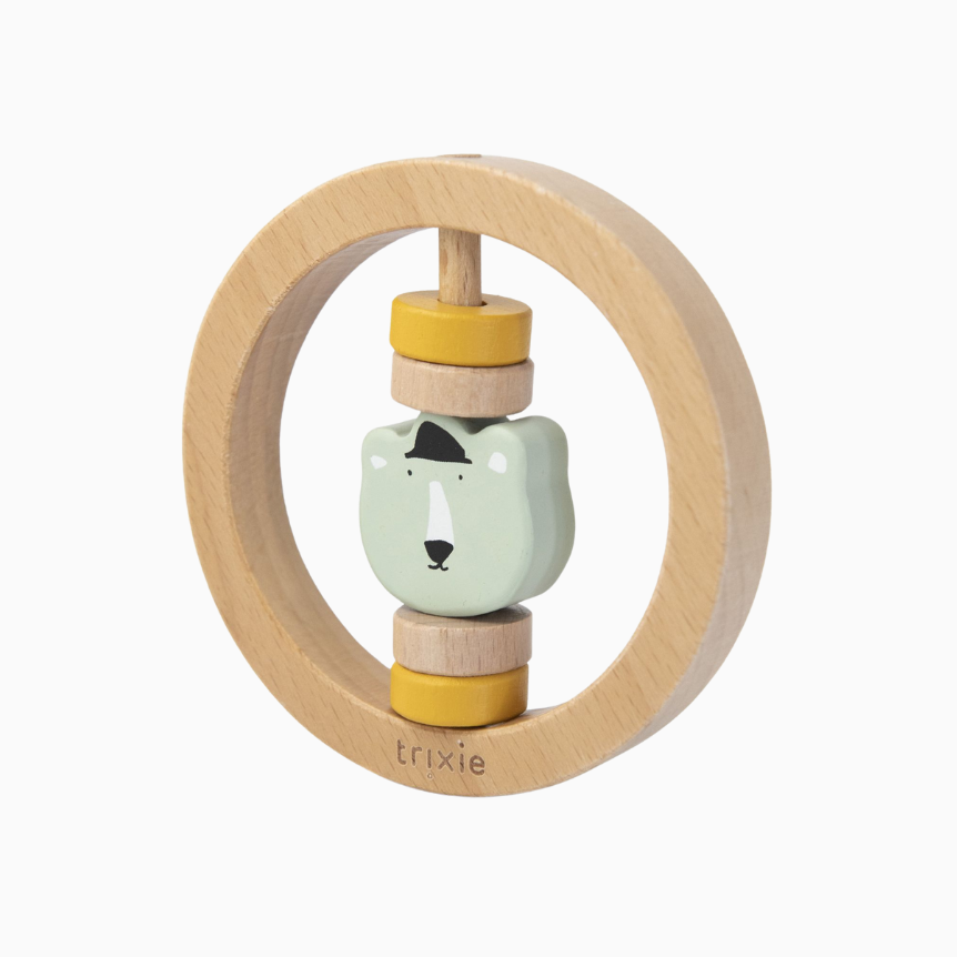 Trixie houten ronde rammelaar mr. polar bear