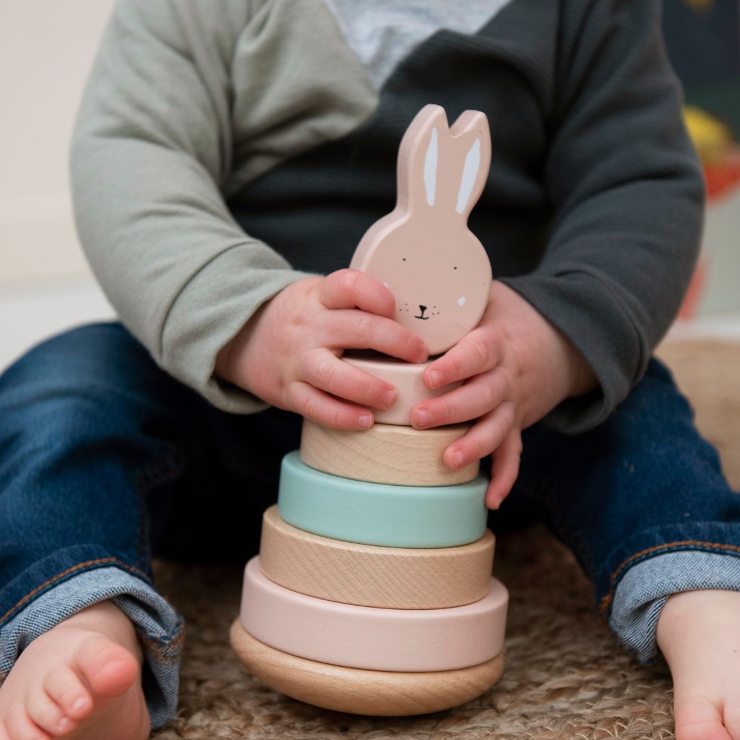 Houten stapeltoren Mrs. Rabbit Trixie Baby