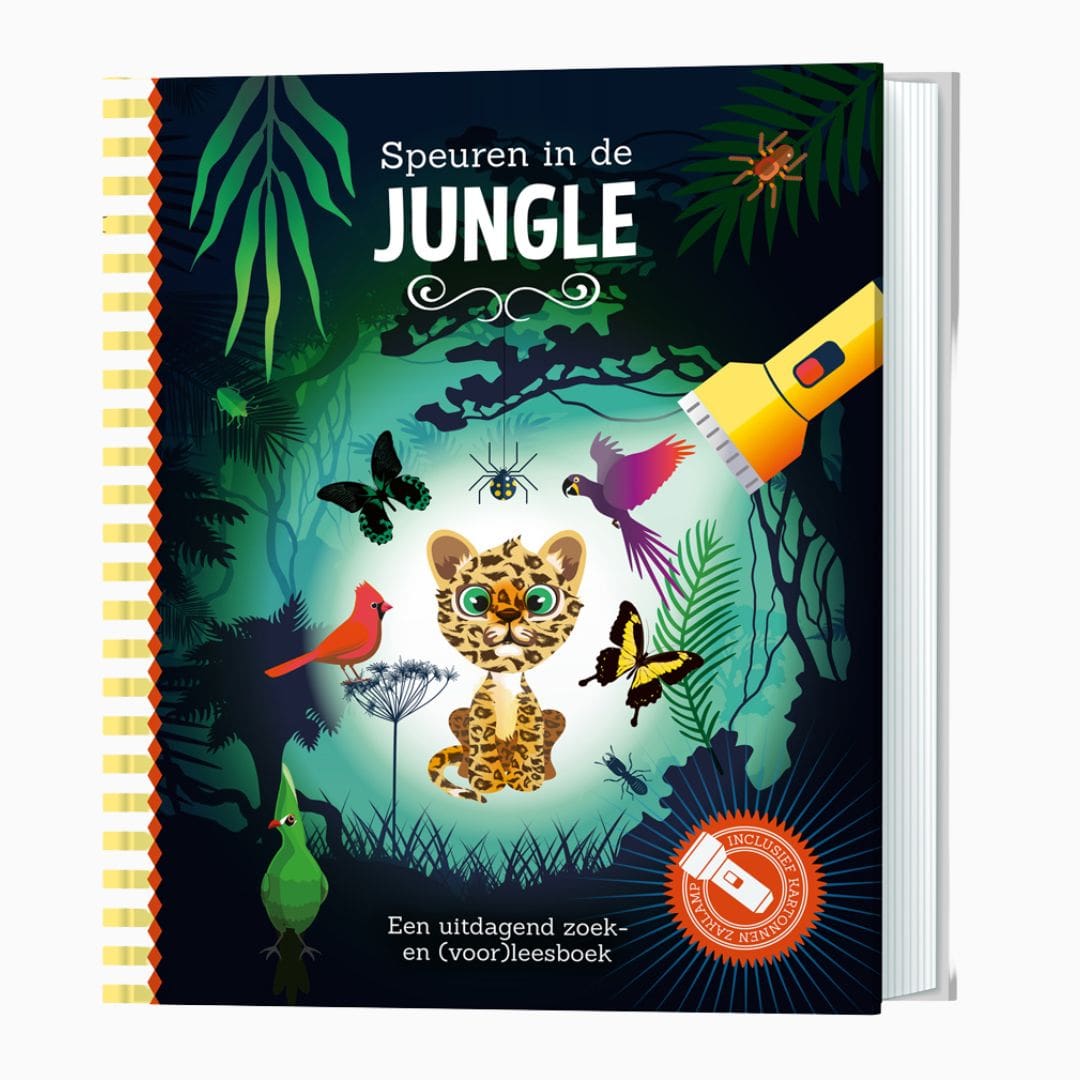 Zaklampboek speuren in de jungle van Lantaarn Publishers