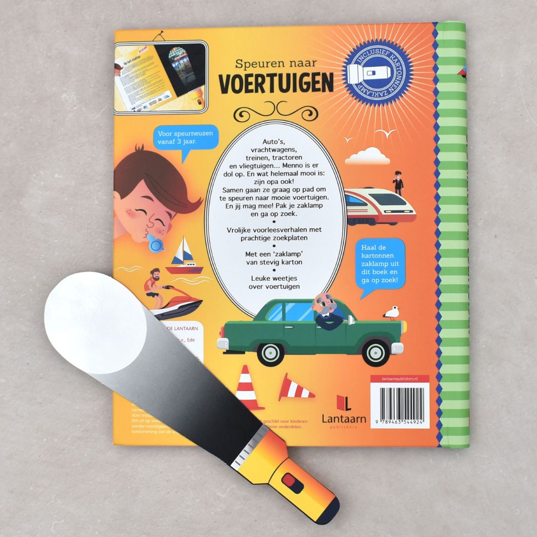 zoekboek met zaklamp speuren naar voertuigen van uitgeverij lantaarn publishers