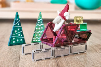 Connetix voorbeelden in het thema winter voor magnetische tegels 