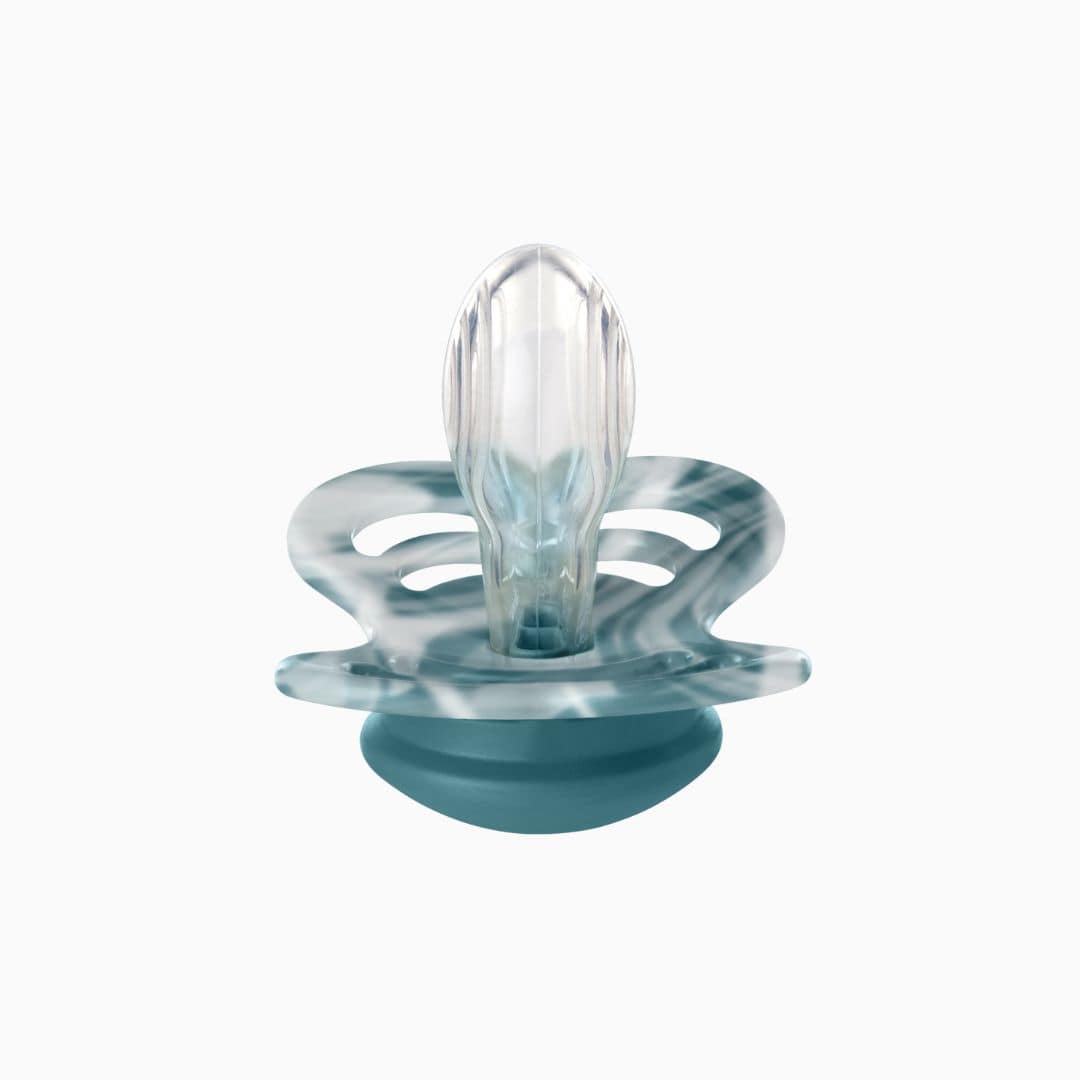 BIBS Supreme Tie Dye spenen met platte symmetrische speen in siliconen