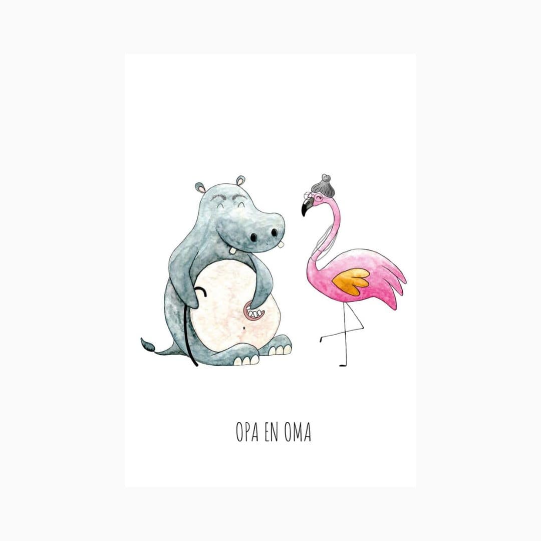 Kaartje voor opa & oma