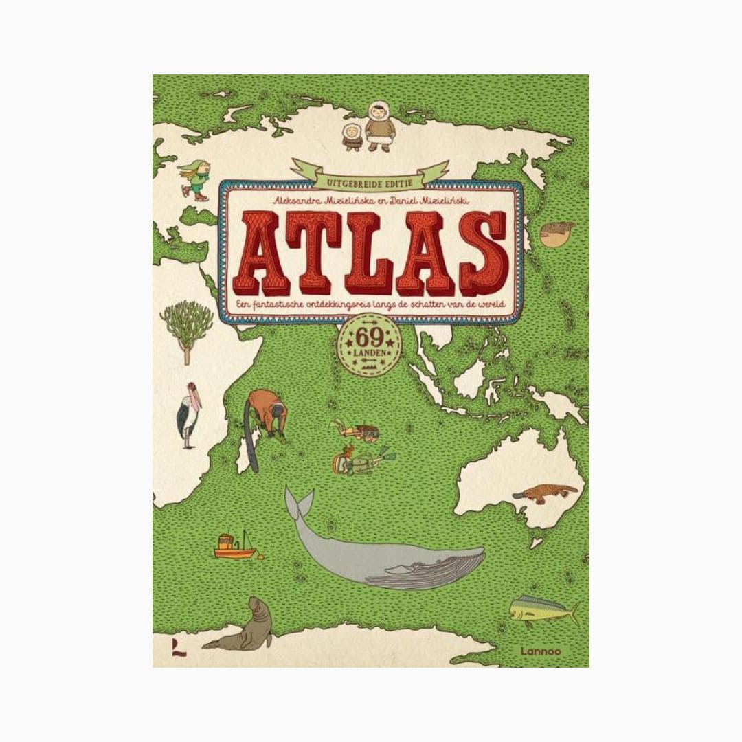 Boek Atlas - 69 landen uitgebreide editie van Daniel Mizielinski