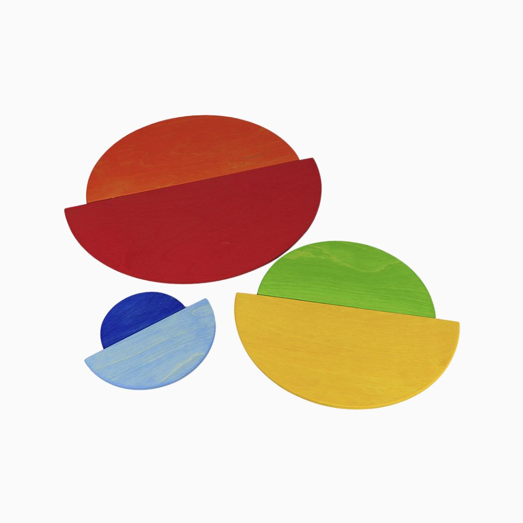 Bauspiel regenboogplaten 6 stuks