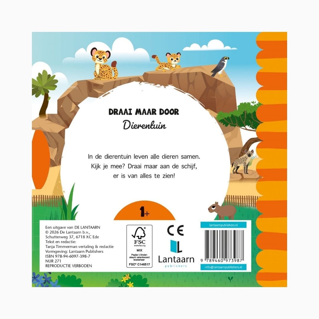 Boek Draai maar door - Dierentuin | Lantaarn Publishers