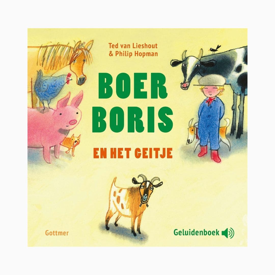 Boer boris en het geitje geluidenboek met boerderij geluiden