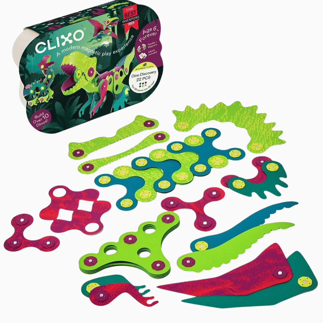 Clixo magnetische bouwset dino met 22 onderdelen