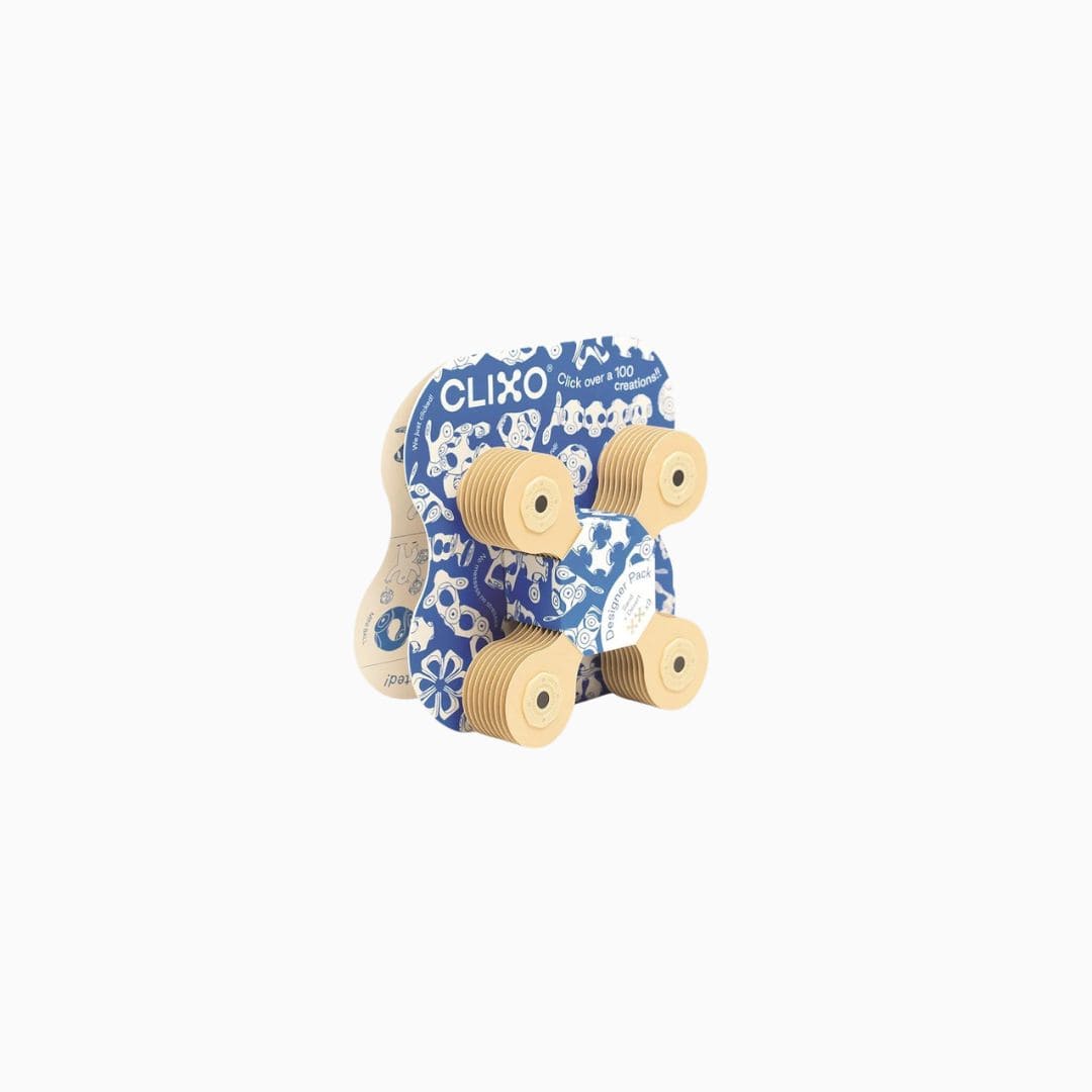 Clixo magnetisch bouwspeelgoed set tiny and mighty special beige/grey