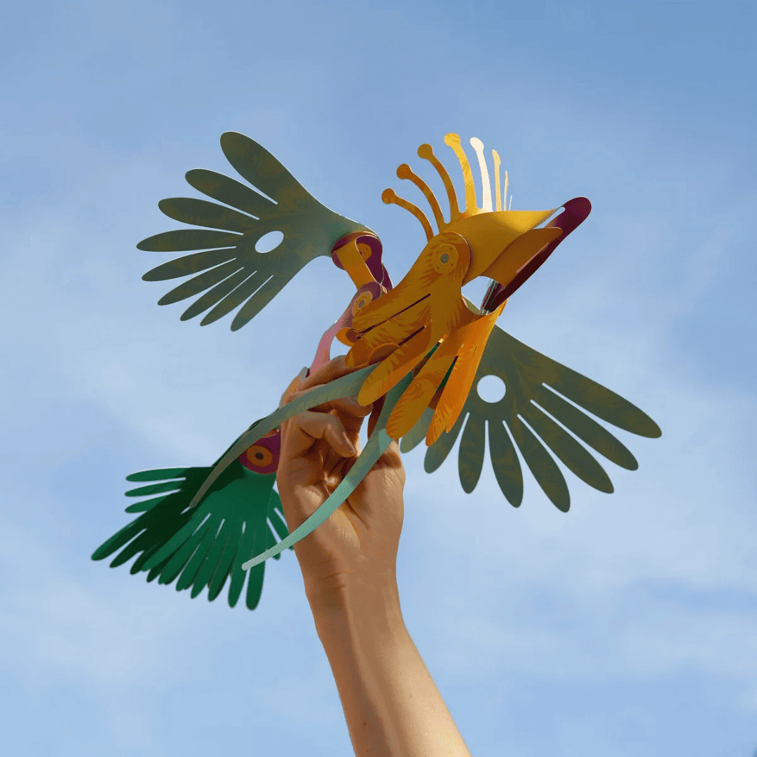 Clixo magnetische speelgoed bouwset tropical birds met 24 bouwstenen