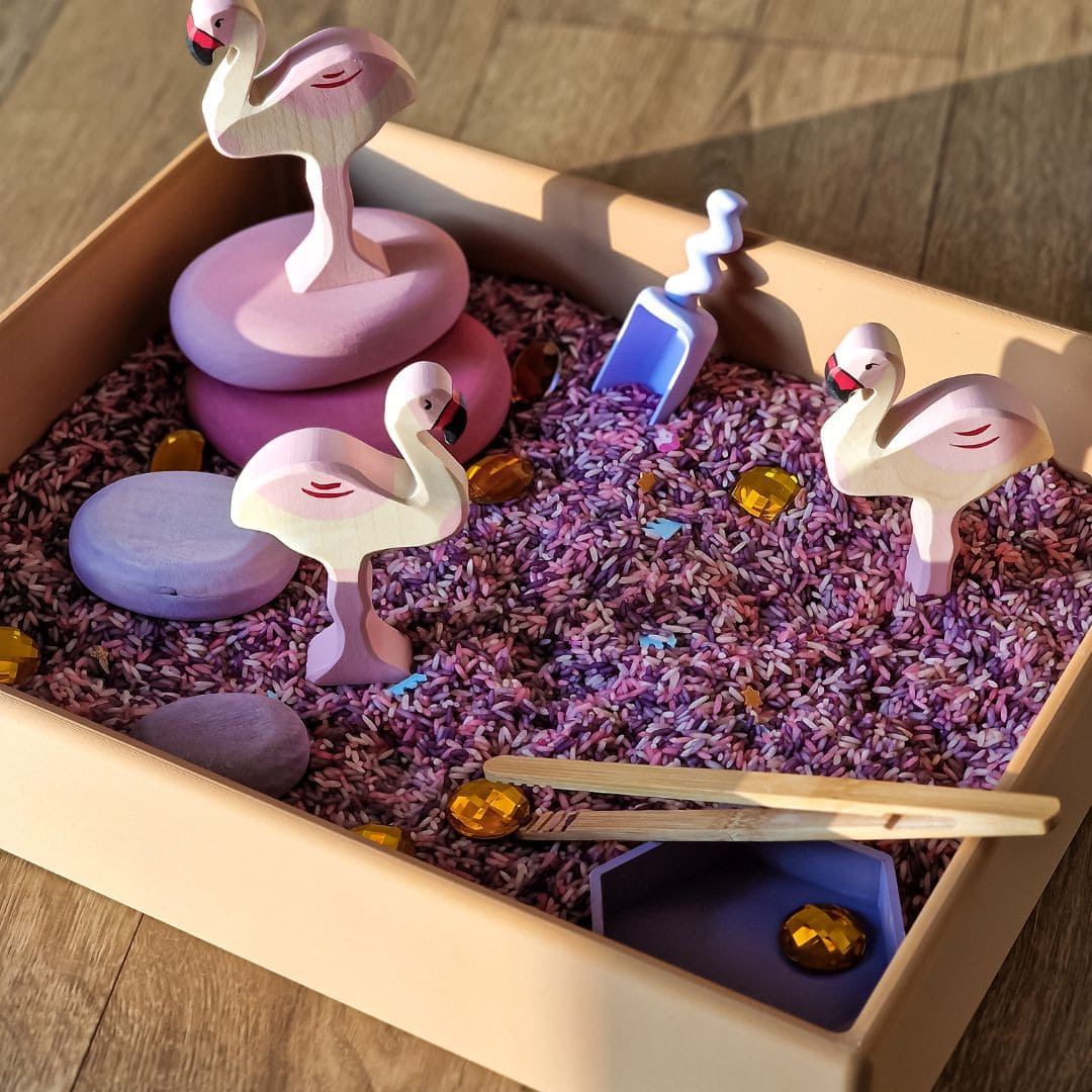 Grennn speelrijst mix met kastelen en unicorns in roze en paarse kleuren